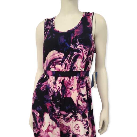 New with Tags Vera Wang Black and Pink Dress size Medium - Picture 5 of 8